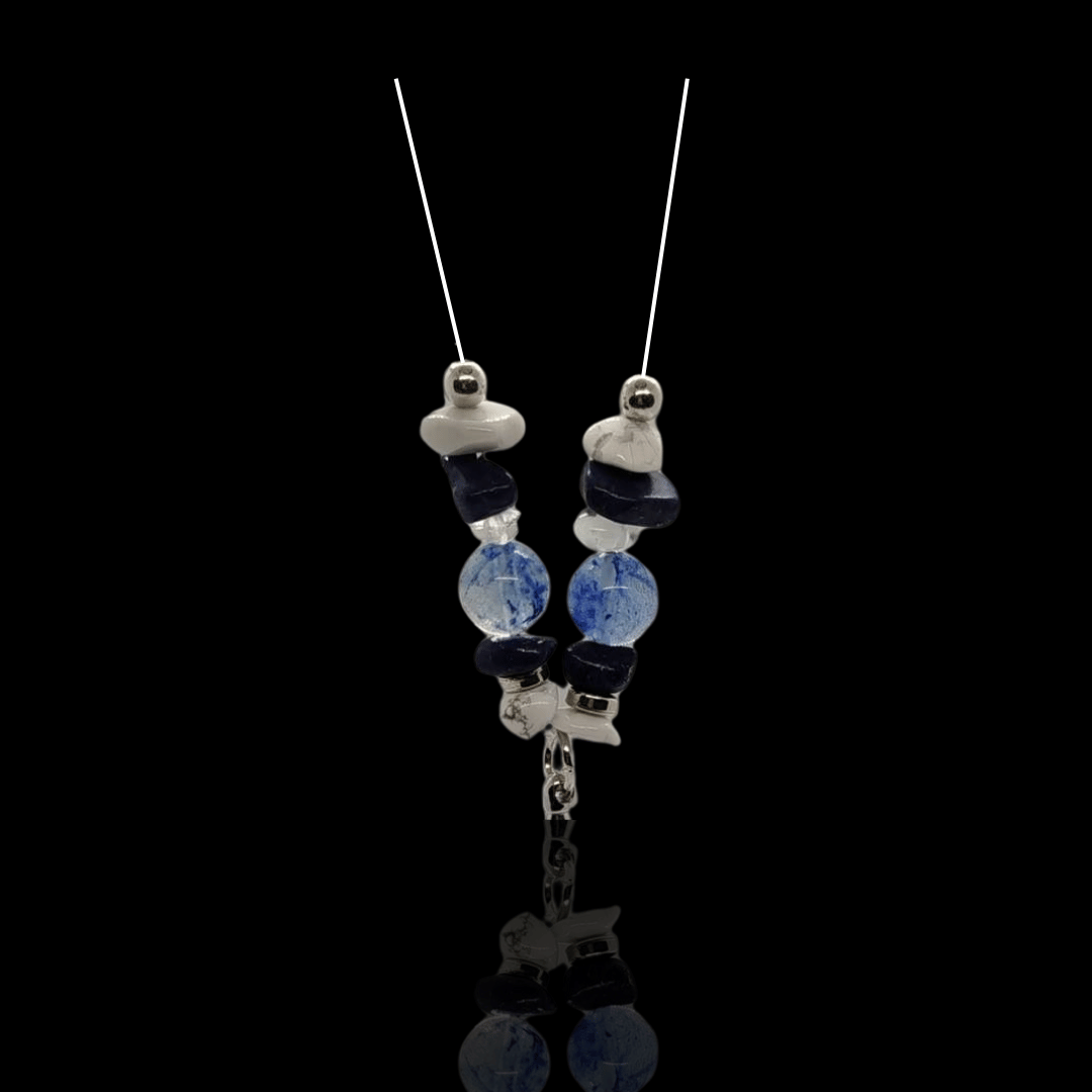 Celestial Depths – Blue Stone & Silver Wisdom Necklace