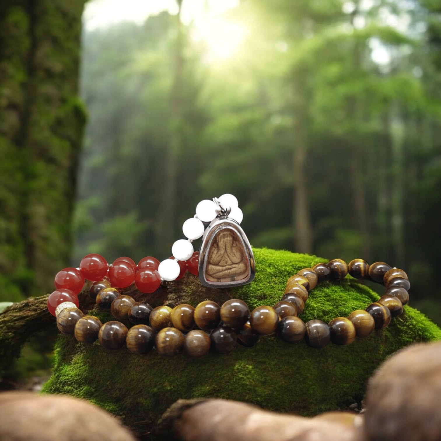 Guardian of Serenity, Phra Pidta with Two Takrut, 1979, Wat Pradoochimplee, for Protection, Luck, and Inner Peace (3)-Photoroom