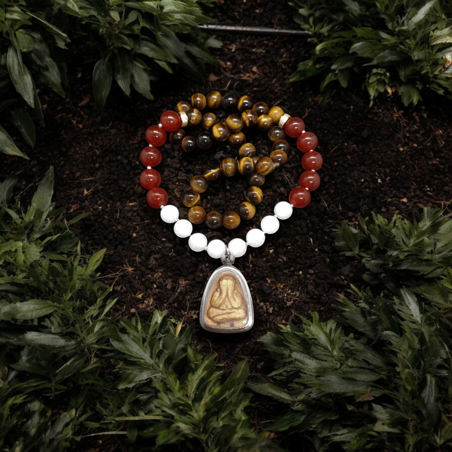 Guardian of Serenity, Phra Pidta with Two Takrut, 1979, Wat Pradoochimplee, for Protection, Luck, and Inner Peace (5)-Photoroom