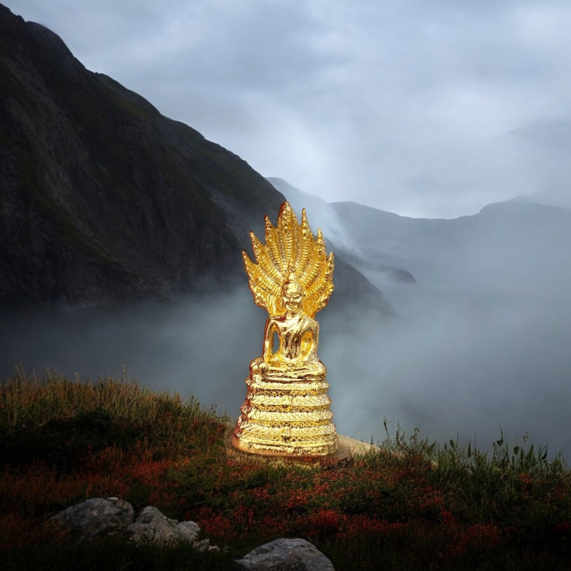 Phra Nak Prok Buddha Amulet – Wat Nak Prok – Buddhajayanti 2600th Anniversary Edition (2555 B.E. 2012 C.E (2)-Photoroom