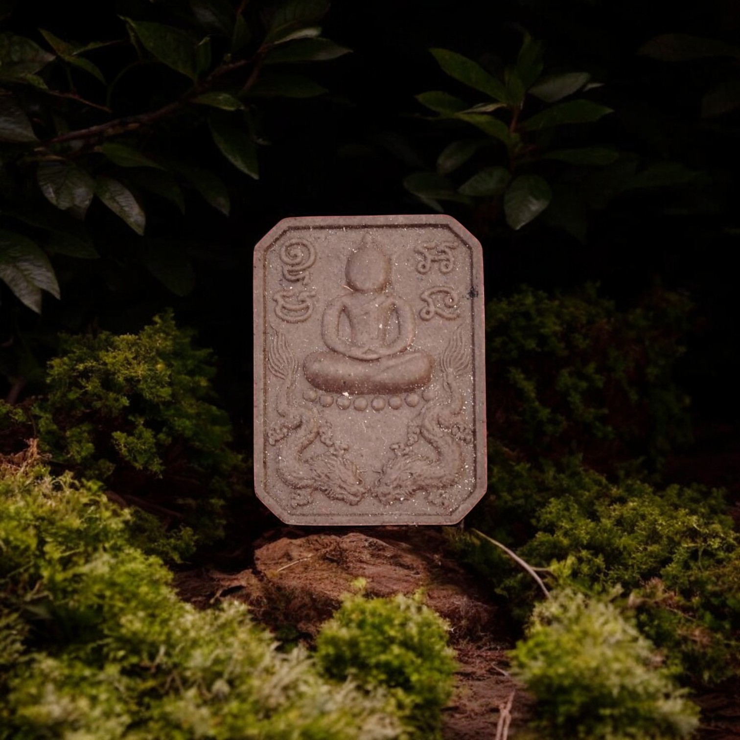 Phra Nak Prok Naga Buddha Amulet – Brown Clay – The Millionaire Series, Wat Nak Prok (2)-Photoroom