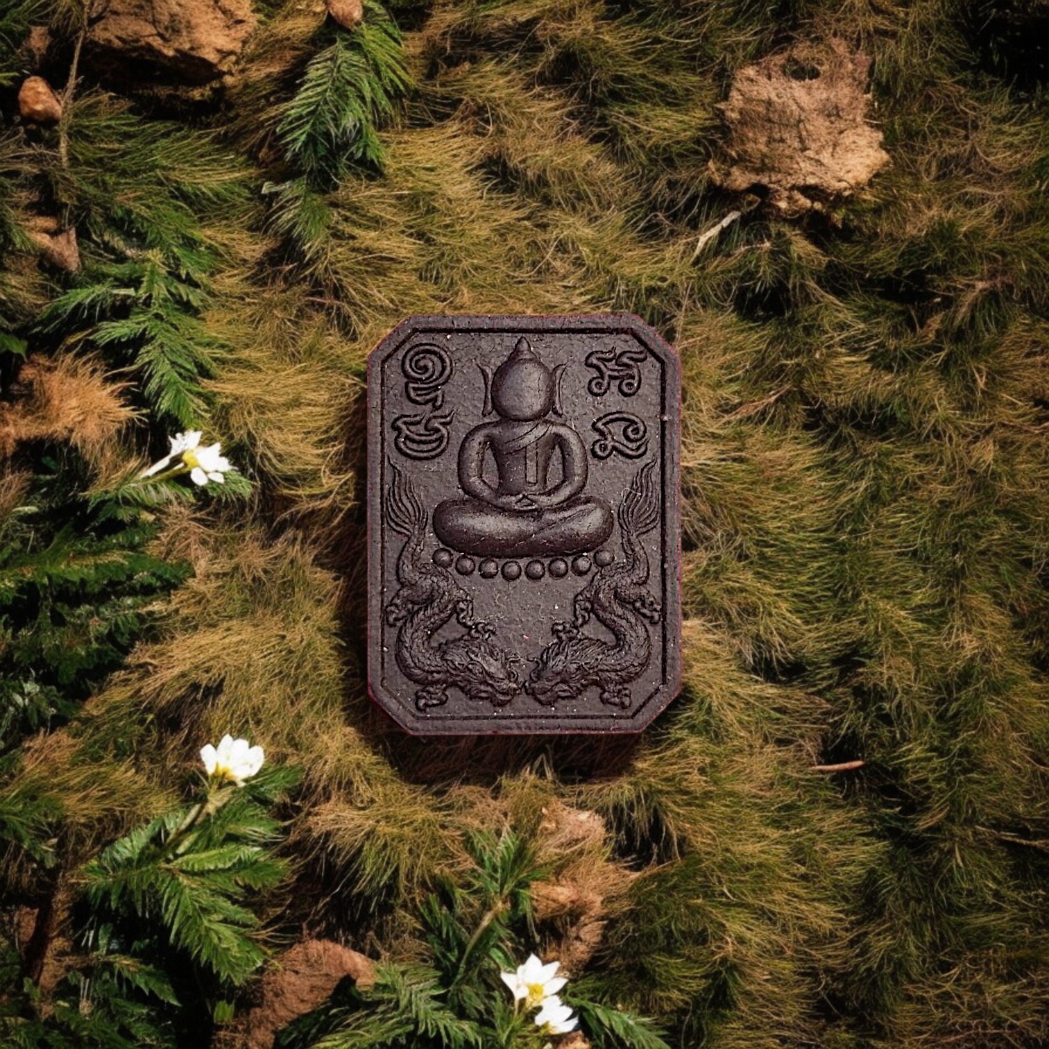 Phra Nak Prok Naga Buddha Amulet – Dark Charcoal Black (Piece 4065) – The Millionaire Series, Wat Nak Prok (3)-Photoroom