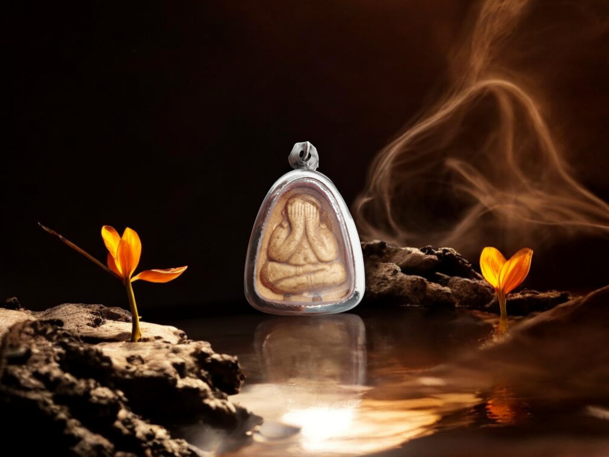 Phra Pidta with Two Takrut, 1979, Wat Pradoochimplee (1)-Photoroom