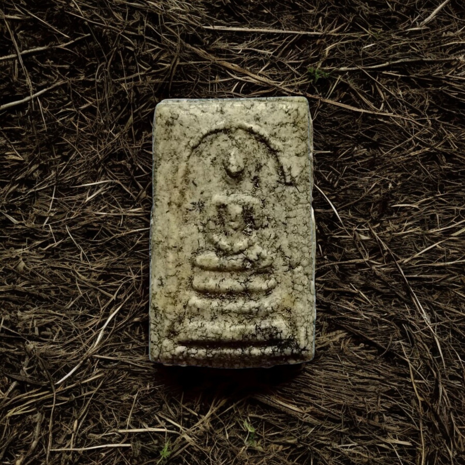 Phra Somdej Luang Pu Nak, Wat Rakhang, Back with Royal Seal, Year 2495 (1952), Khanaen Type, Sacred Powder Material-Photoroom