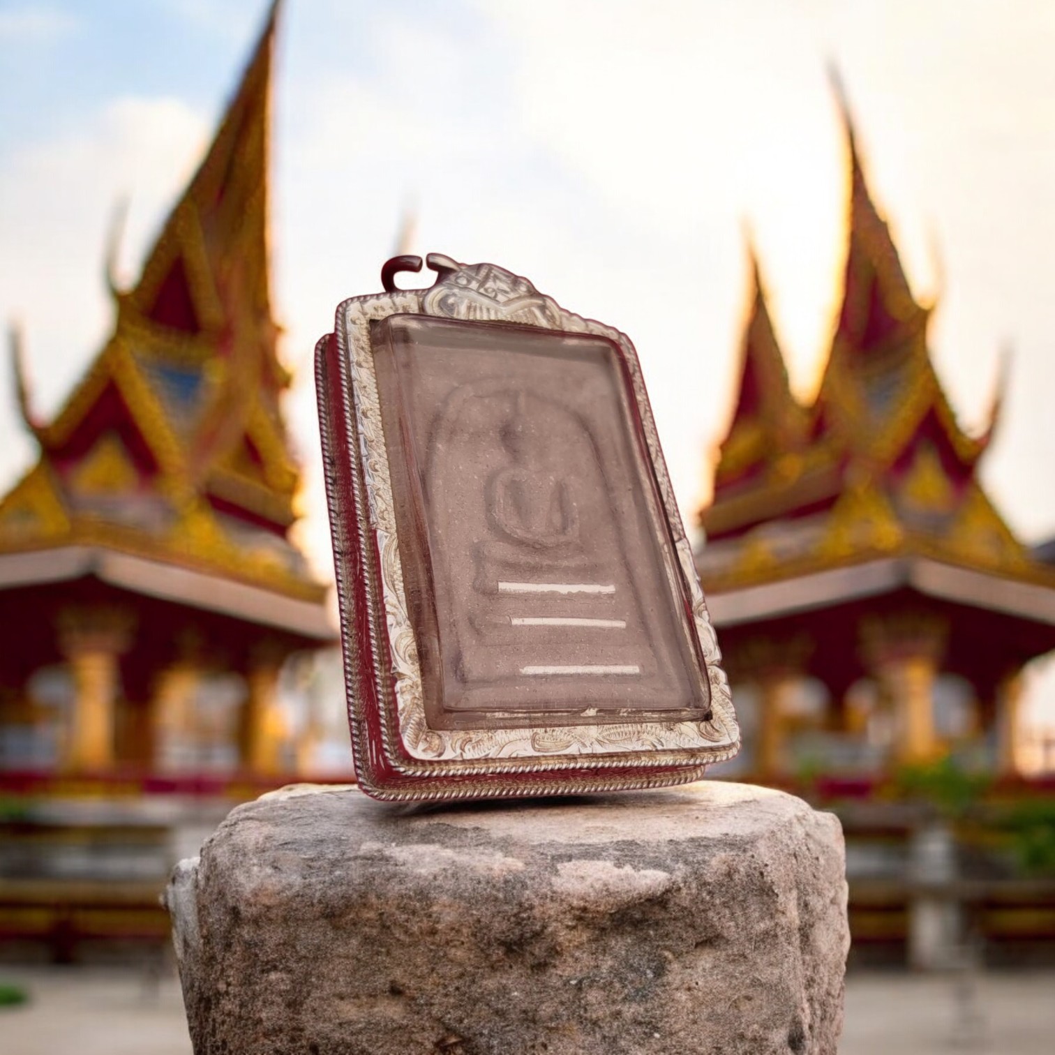 Phra Somdej Muen Hin Amulet, Luang Pu Mahasila, Wat Phra That Muen Hin, Year 2564 (2024), First Batch-Photoroom