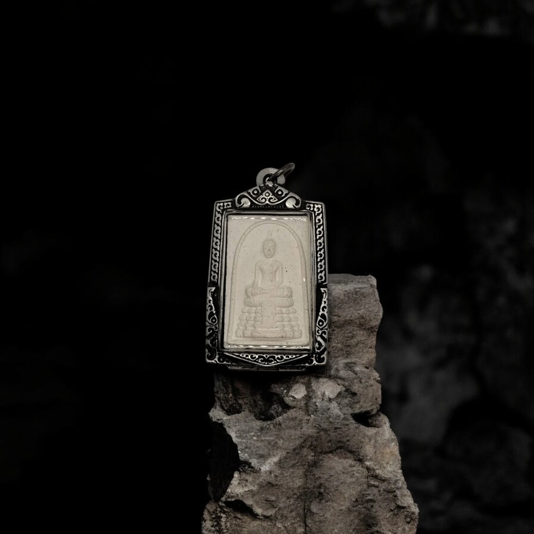 Somdej Phim Phiset Amulet, Wat Rai Khing, Year 2519 (1982), Nakhon Pathom Province, with Original Box-Photoroom