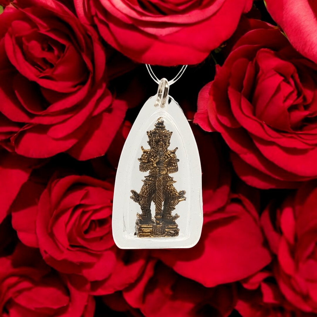 Thao Wessuwan pendant, God of wealth, prosperity, elimination, enhancing luck and charisma, Clear Case (2)-Photoroom