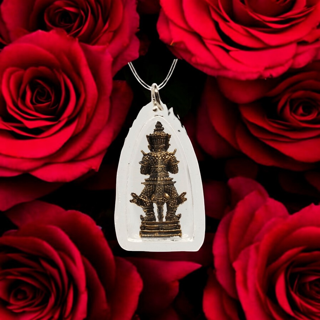 Thao Wessuwan pendant, God of wealth, prosperity, elimination, enhancing luck and charisma, Clear Case (3)-Photoroom
